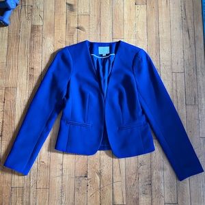 Loft Blue Blazer with Shoulder Pads - Size 2